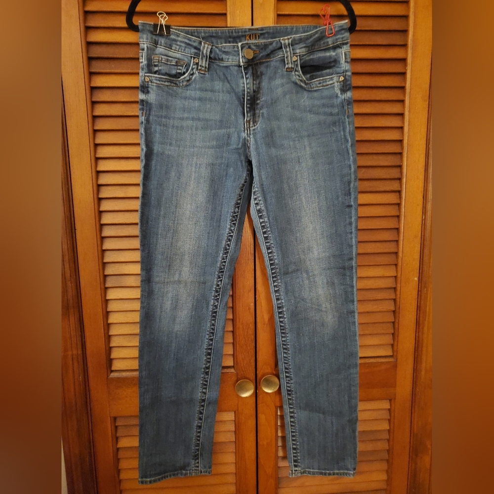 Slim straight leg jeans